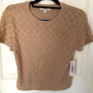 Atelier by Kirious checkered short sleeve sweater